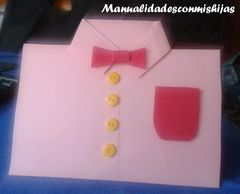 Manualidades con mis hijas Camisa para el D a del padre para